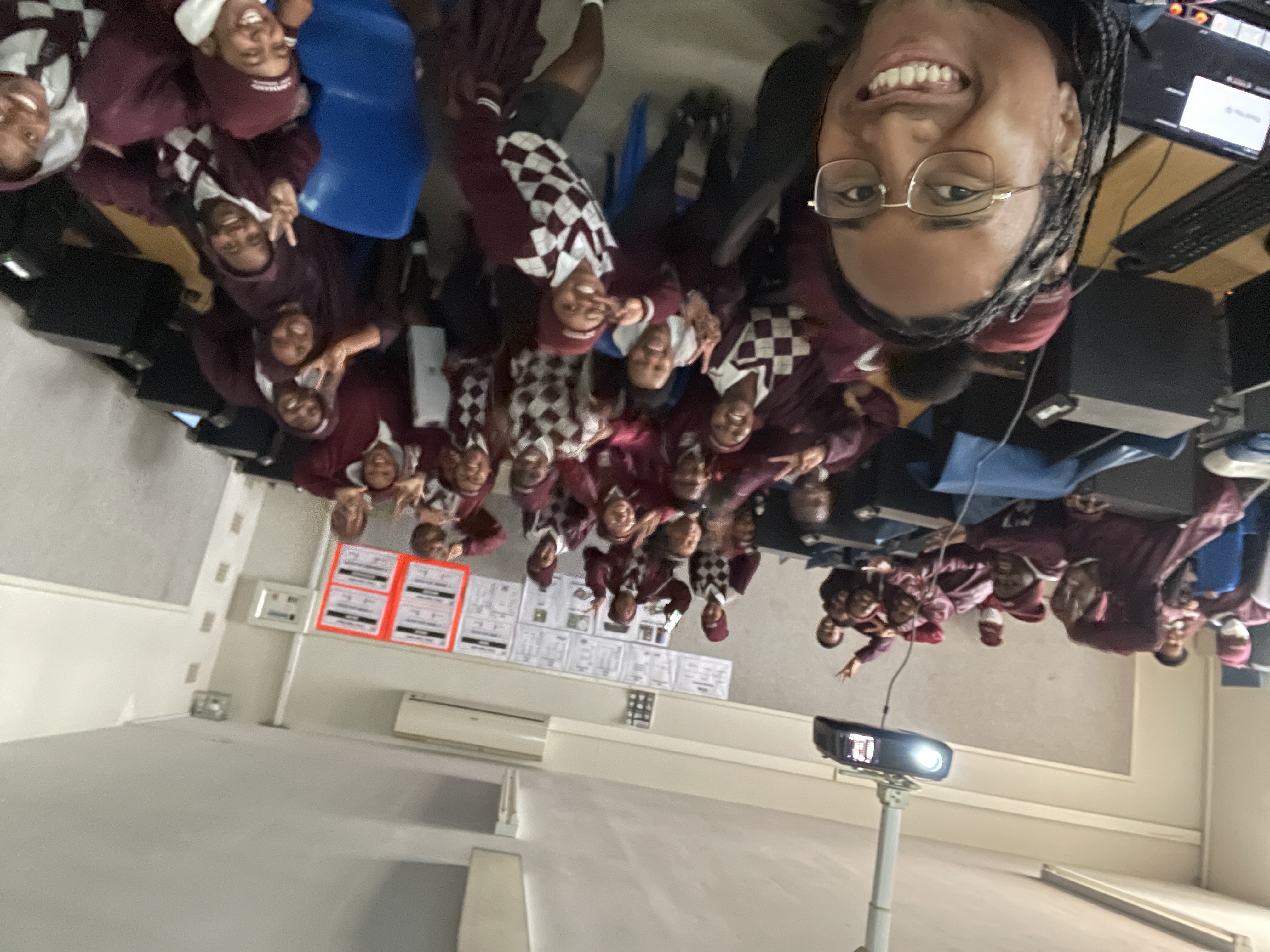 Selfie with some students after the talk